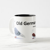 古いドイツのフクロウクラブマグ ツートーンマグカップ (正面左)