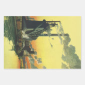 古いドックのビジネス工場、製造 ラッピングペーパーシート (正面3)