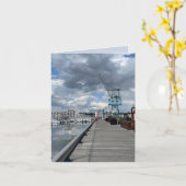 古いドックサイドクレーン カード (黄色い花)