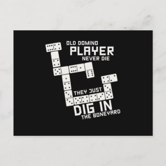 古いドミノプレイヤードミノータイルズパズラーゲームギフト ポストカード