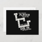 古いドミノプレイヤードミノータイルズパズラーゲームギフト ポストカード (正面/裏面)