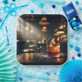 古いドリンク付きパーティーパファッションドブ ペーパープレート (パーティー)