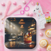 古いドリンク付きパーティーパファッションドブ ペーパープレート (パーティー)