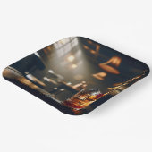 古いドリンク付きパーティーパファッションドブ ペーパープレート (傾斜あり)