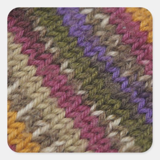 古いニットファッションドセーターの模様 スクエアシール (正面)