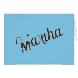 古いネーム空白のカード（スカイブルー&カッパー）