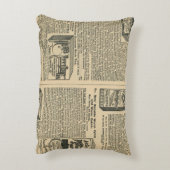 古いノタルグヴィンテージ新聞カタログデザイン アクセントクッション (裏面(縦))