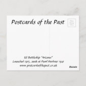 古いハガキ – US Battle "Arizona" ポストカード (裏面)