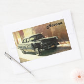 古いハバナのアメリカ車、キューバのステッカー 長方形シール (封筒)