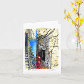 古いハバナ、キューバ カード (黄色い花)