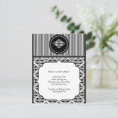 古いハリウッドのダマスク織のパーティの招待状 招待状 (スタンド正面)