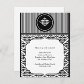 古いハリウッドのダマスク織のパーティの招待状 招待状 (正面/裏面)
