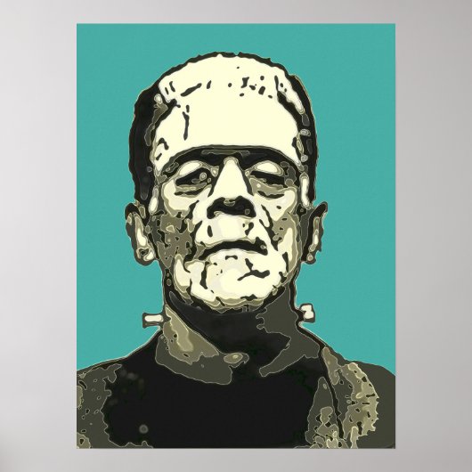 古いハリウッドモンスター漫画フィルターアートポスター ポスター (正面)