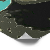 古いハリウッドモンスター漫画フィルターアートポスター ポスター (角)