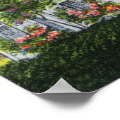 古いハロウハウスの外観 ポスター (角)