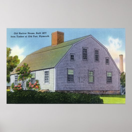 古いハロウハウスの外観 ポスター (正面)