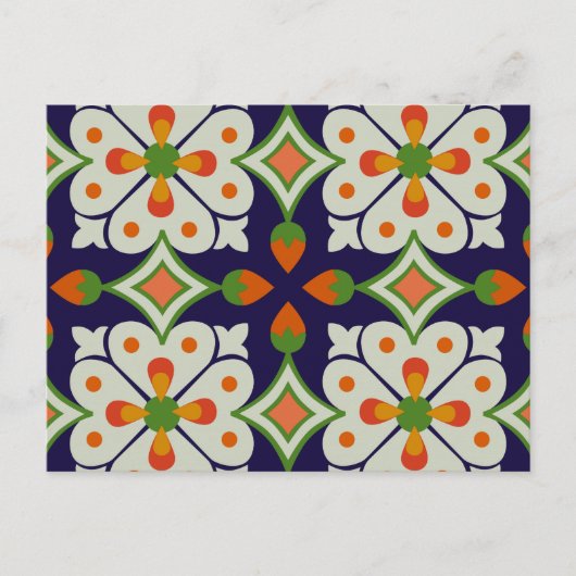 古いハートタイル ポストカード (正面)