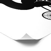 古いバイクに乗ったリスのライダー フォトプリント            (角)