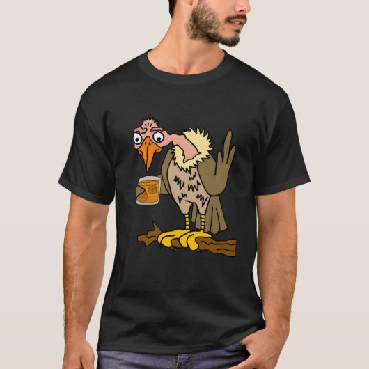 古いバザードバーボンやウイスキーを飲むスミレモア Tシャツ (正面)