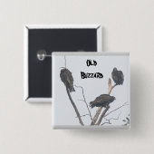 古いバザードボタン 缶バッジ (正面&裏面)