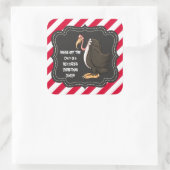 古いバザールのクリスマスキャンディーシールを手に入れる スクエアシール (バッグ)