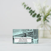 古いバスルーム改修工事請負業者ビルダー 名刺 (スタンド正面)