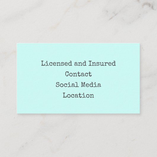 古いバスルーム改修工事請負業者ビルダー 名刺 (裏面)