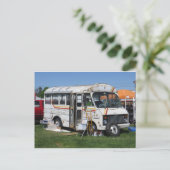 古いバス ポストカード (スタンド正面)