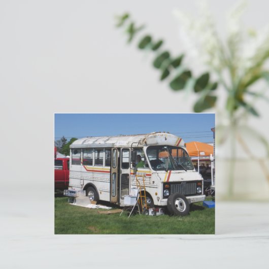 古いバス ポストカード (スタンド正面)