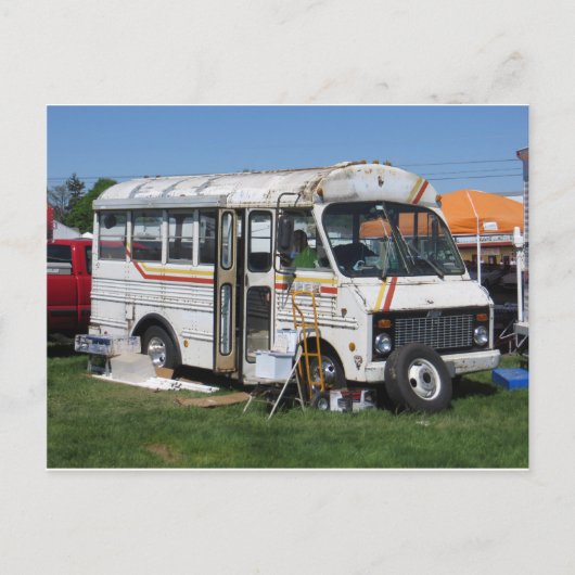 古いバス ポストカード (正面)