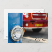 古いバス ポストカード (正面/裏面)