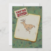 古いバックスの狩猟の誕生日パーティーの招待状 招待状 (裏面)