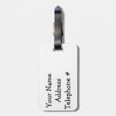 古いバッグ ラゲッジタグ (裏面縦)