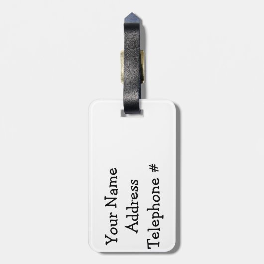 古いバッグ ラゲッジタグ (裏面縦)