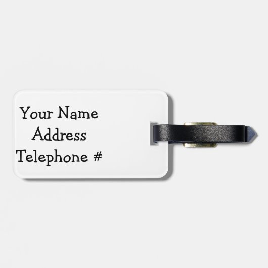 古いバッグ ラゲッジタグ (裏面横)