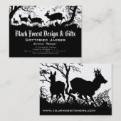 古いババリアのドイツのスタイルのシカ 名刺 (正面/裏面)