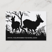 古いババリアのドイツのスタイルのシカ 名刺 (裏面)