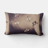 古いバラ枕 ランバークッション (裏面)