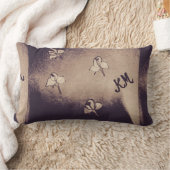 古いバラ枕 ランバークッション (ブランケット)