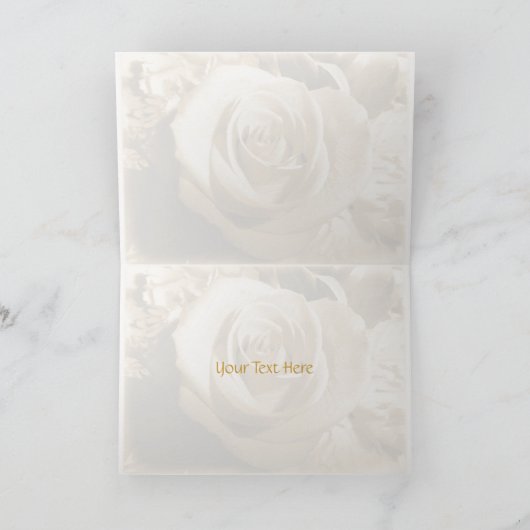 古いバラ カード (内部)