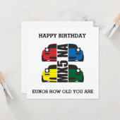 古いバースデー・カードいかにであるかEUNOS カード (正面/裏面インサイチュ)