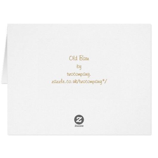 古いバーンズのカード (裏面横)