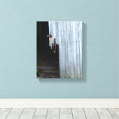 古いバーンドアキャンバス キャンバスプリント (インサイチュ (ウッドフロア))