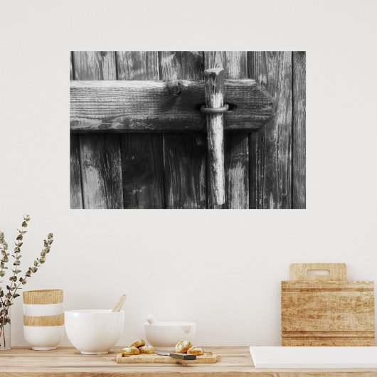 古いバーンドア ポスター (キッチン)