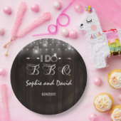 古いバーンメイソンジャースストリングライト私はBBQをする ペーパープレート (パーティー)