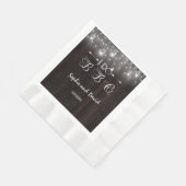 古いバーンメイソンジャースストリングライト私はBBQをする 縁ありランチョンナプキン (角)