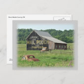 古いバーンメールポーチタバコ広告ズ ポストカード (正面/裏面)