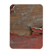 古いバ絵を描ーンウッドの皮を剥く赤 マグネット (縦)