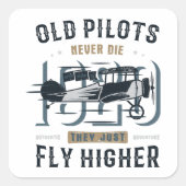 古いパイロットは死なない スクエアシール (正面)