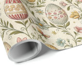 古いパステルファッションドイースターエッグ包装紙 ラッピングペーパー (ロールコーナー)